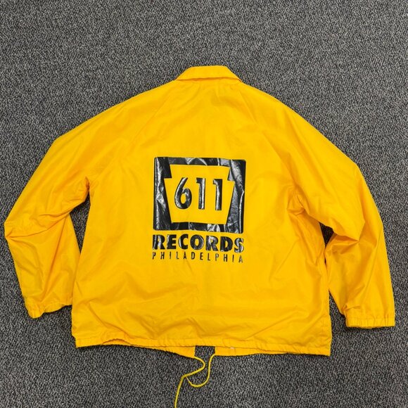 611 Records Philadelphia 1990s Windbreaker Jacket size XL - Picture 4 of 8